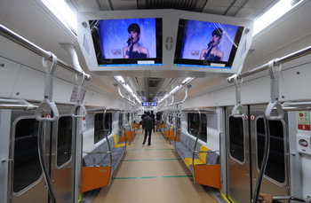 Subway screens showing ads instead of station info
